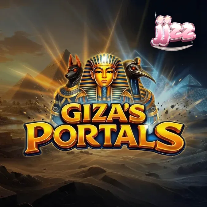 Interface do jogo Giza's Portals com temática egípcia